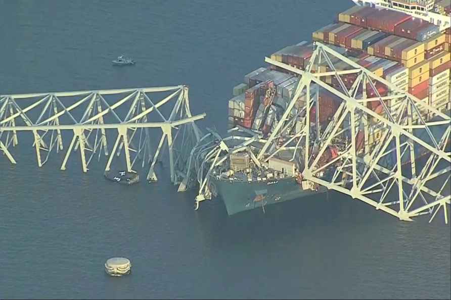 Container ship collided with bridge in Baltimore