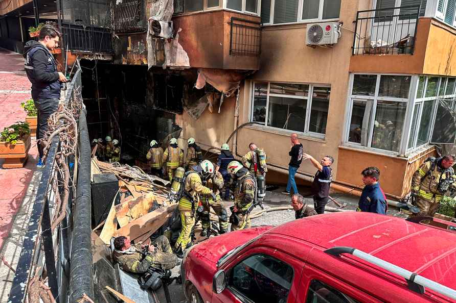 Fire broke out at a nightclub in Istanbul,