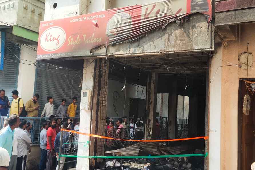 Fire at tailoring shop in Chhatrapati Sambhajinagar