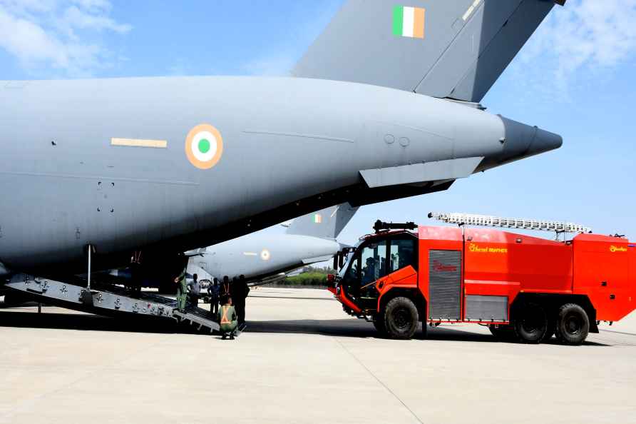 IAF receives delivery of a crash fire tender