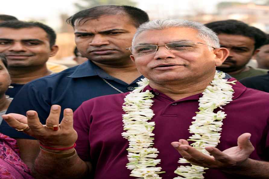 BJP candidate Dilip Ghosh campaigns at LS polls