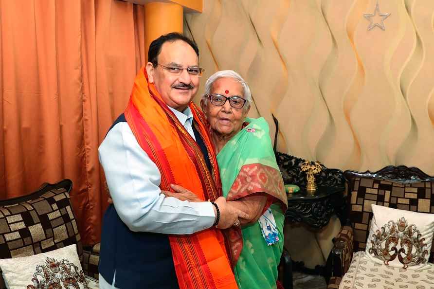 Nadda with his mother-in-law