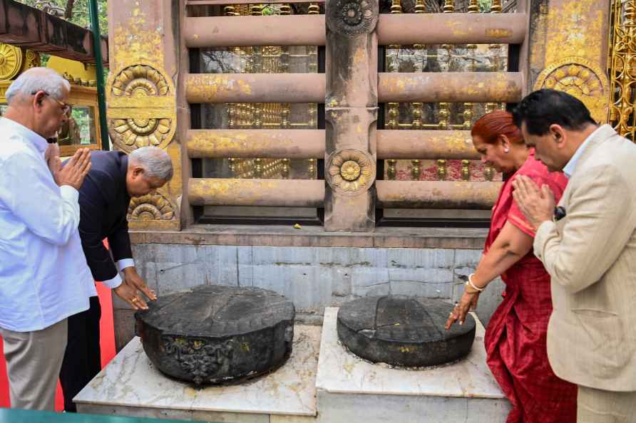 VP Dhankhar at Maha Bodhi Temple