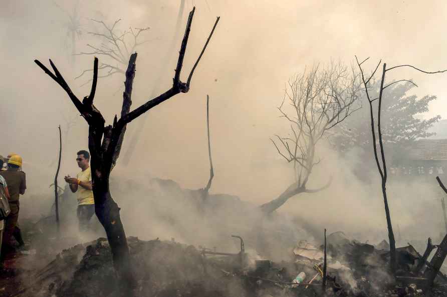 Fire at slum in WB's Dumdum