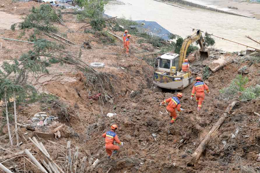 Aftermath of heavy storms near Shaoguan city