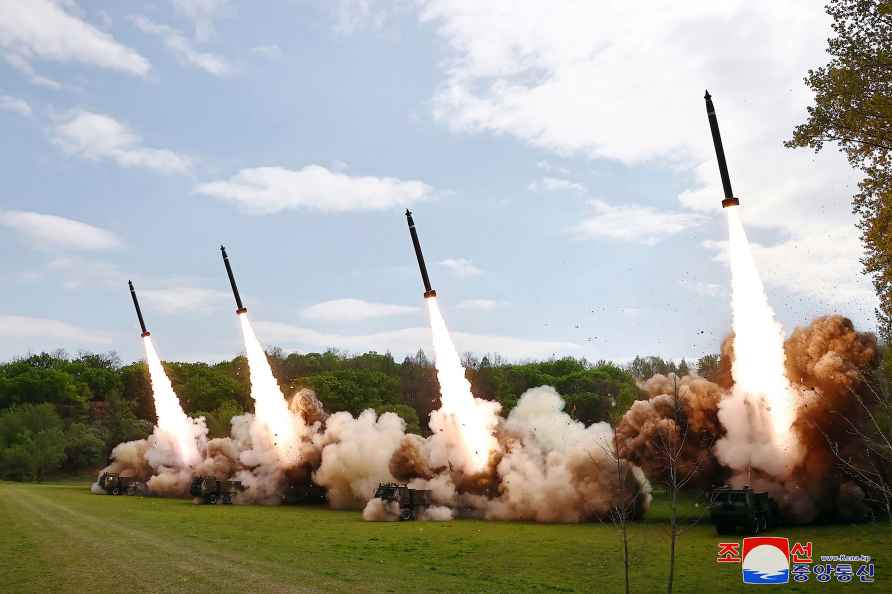 Rocket drills in North Korea