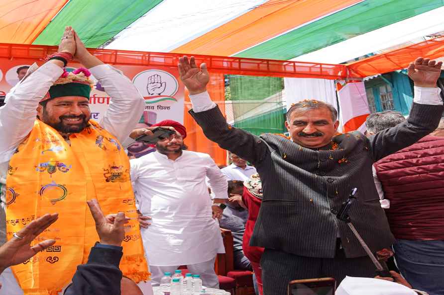 Sukhvinder Singh Sukhu at a rally