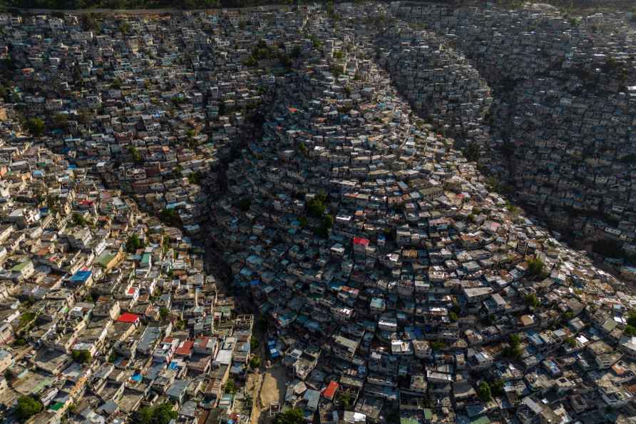 Houses sit on the slopes of the Jalousie,in Port-au-Prince