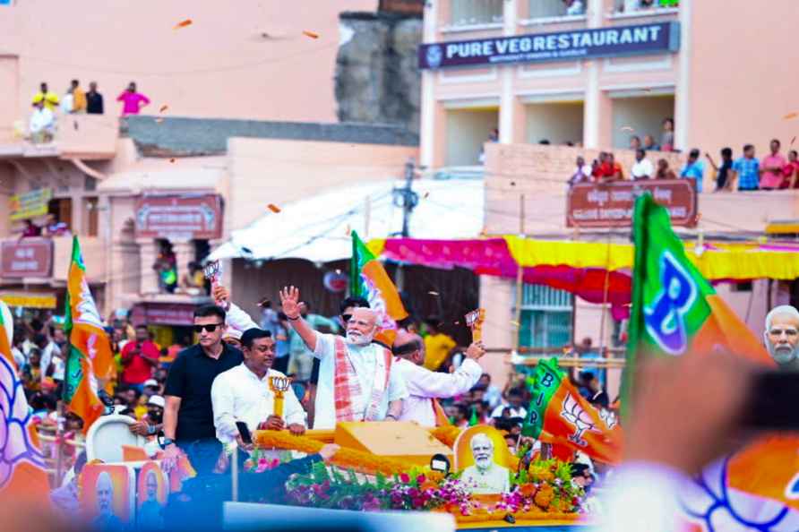 PM Modi campaigns in Odisha