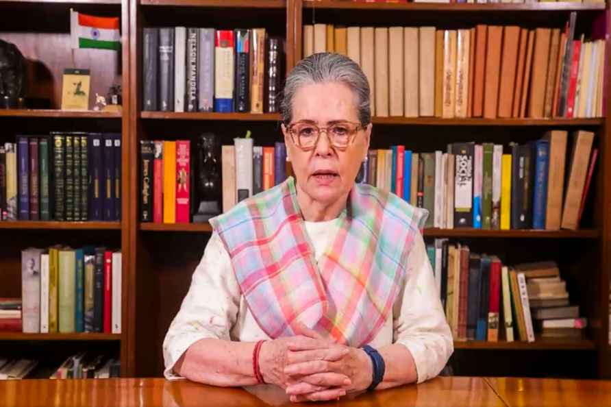 Sonia Gandhi delivers a video message