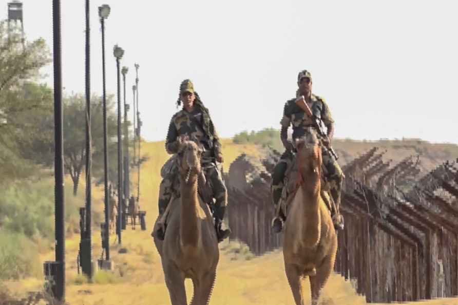 BSF personnel patrol amid extreme heat