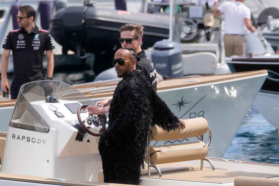 Lewis Hamilton ahead of the first free practice at the Monaco racetrack