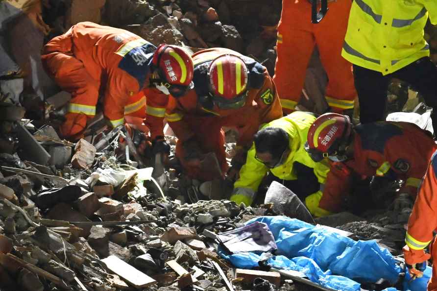 A building collapse in Datong Township