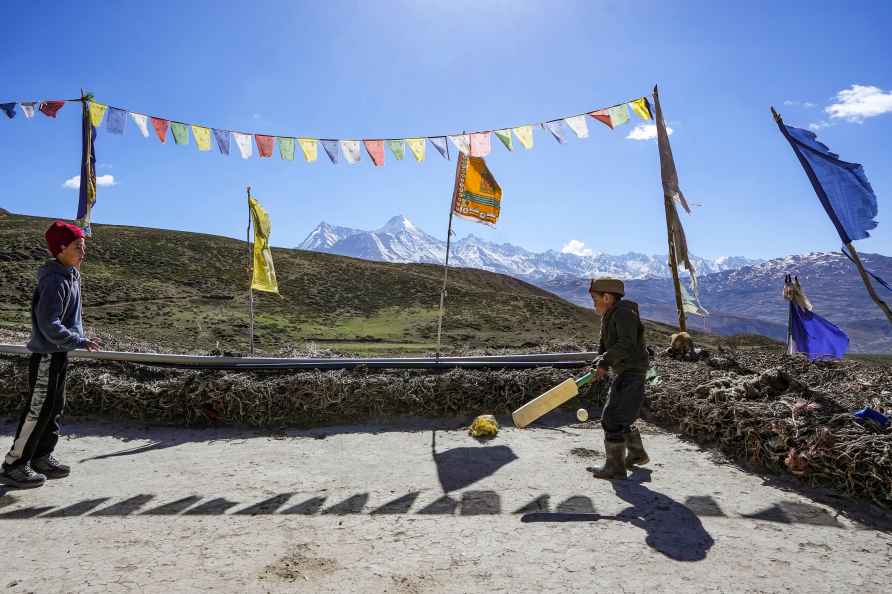 Child plays at Tashigang