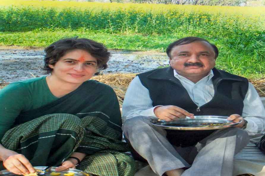 Priyanka Gandhi with Kishori Lal Sharma