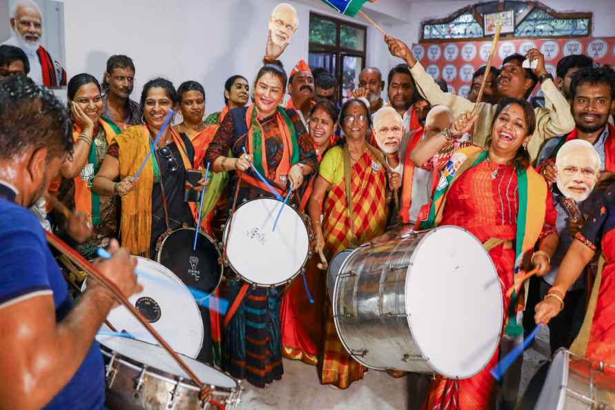 LS Polls: BJP celebration in Hyderabad