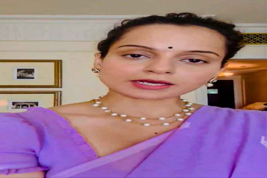 Kangana Ranaut speaks during a video message