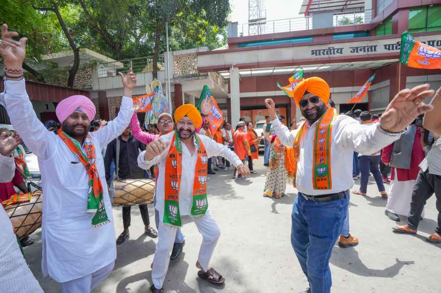 Celebration after Modi elected NDA Parliamentary Party leader