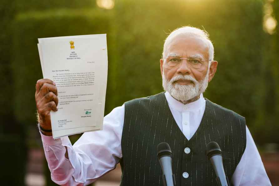 PM Modi addresses media at Rashtrapati Bhavan