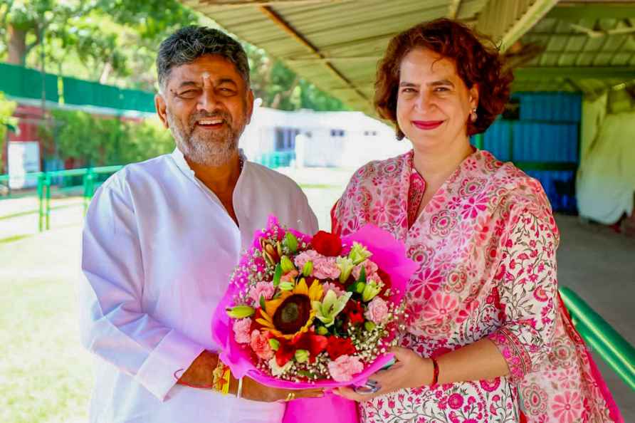 DK Shivakumar met Priyanka