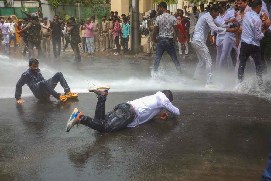 Protest against alleged irregularity in NEET exam