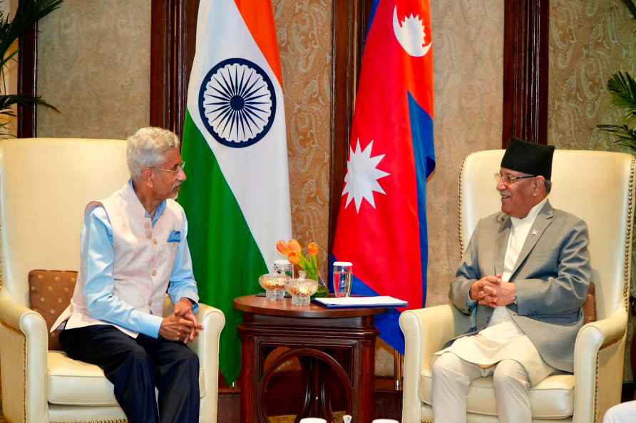 Jaishankar with Nepal PM Pushpa Kamal