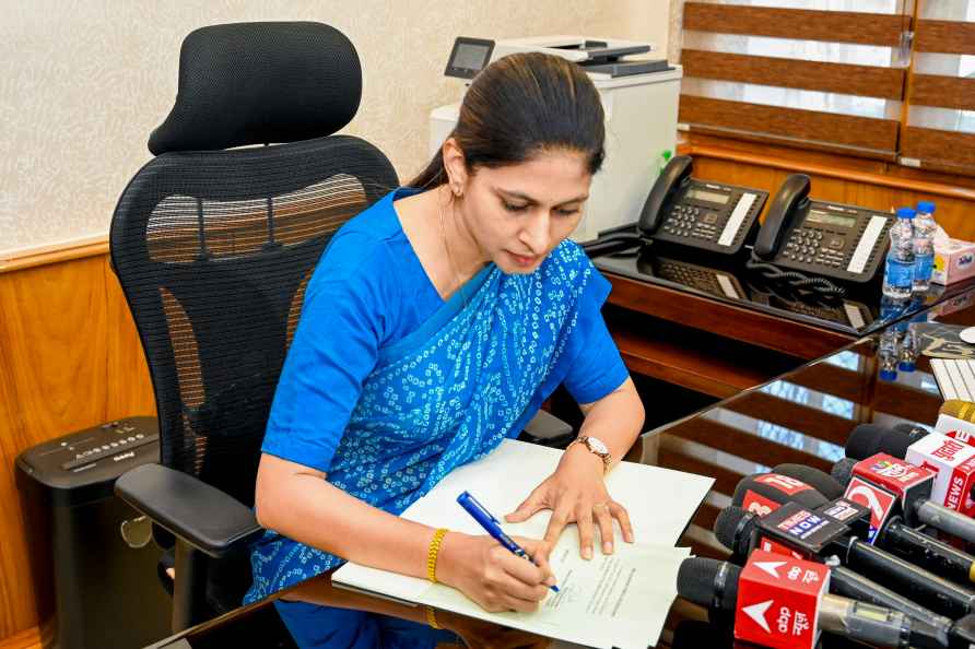 Raksha Khadse assumes office