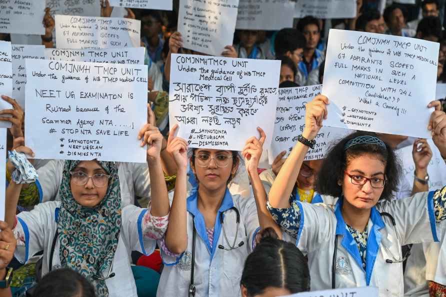 Protest against NEET-UG 2024 Ent. Exm. results
