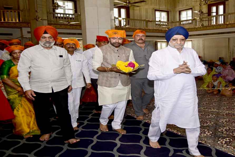 G Kishan Reddy at Gurudwara Bangla Sahib