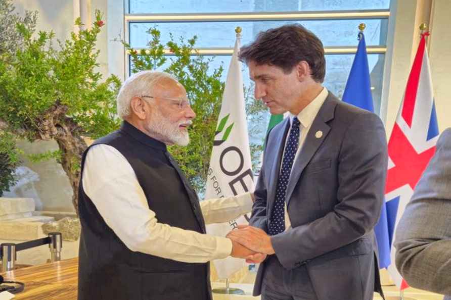 PM Modi meets Justin Trudeau at G7 Summit