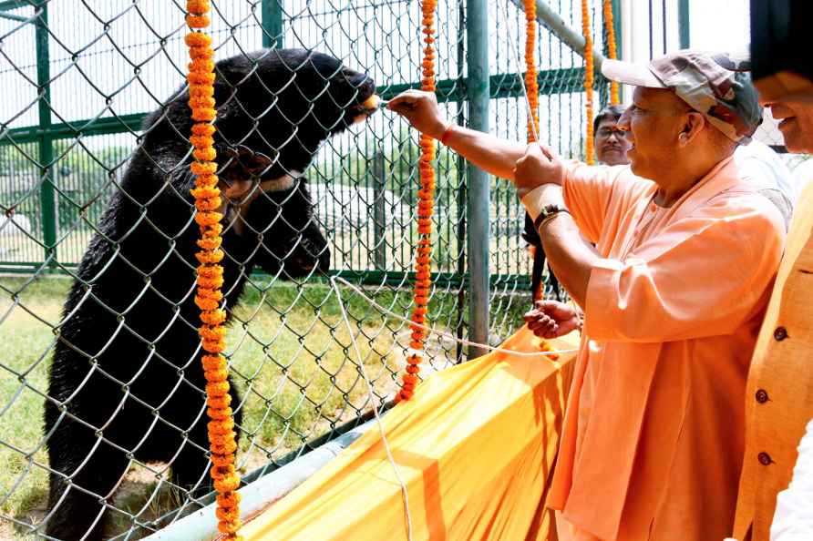 Yogi Adityanath at Gorakhpur zoo