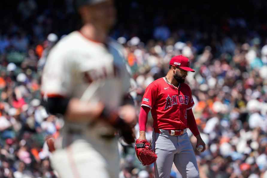 Los Angeles Angels pitcher Patrick Sandoval