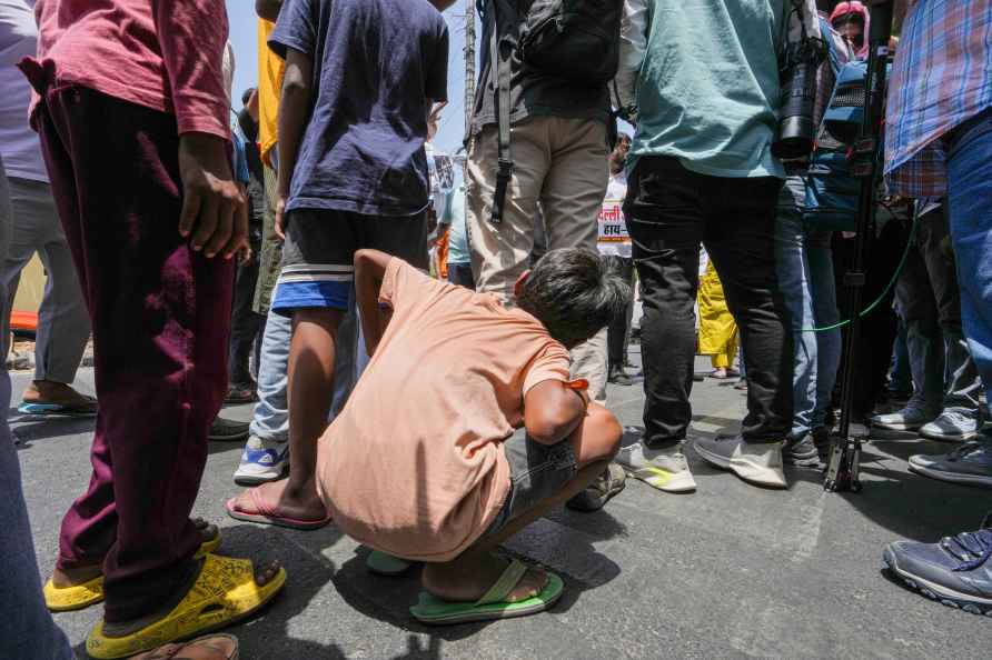 Protest against Delhi water crisis