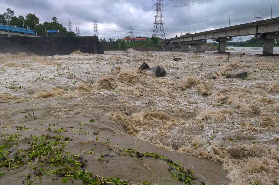 Mahananda river's water level rose after rains
