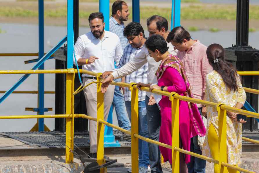 Atishi inspects water treatment plant