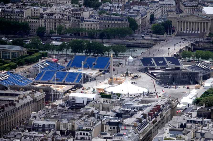 The Place de la Concorde is seen in Paris