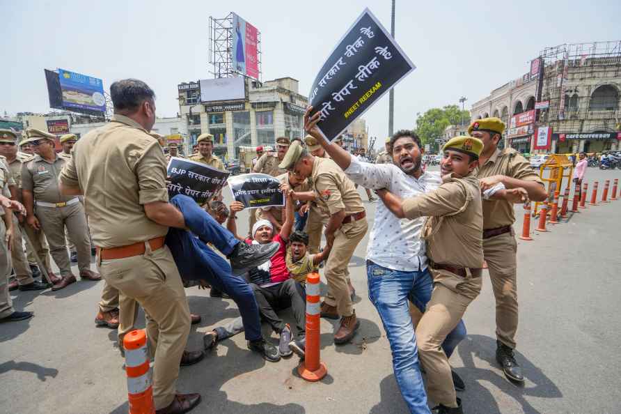 Protest against UGC-NET exam cancellation