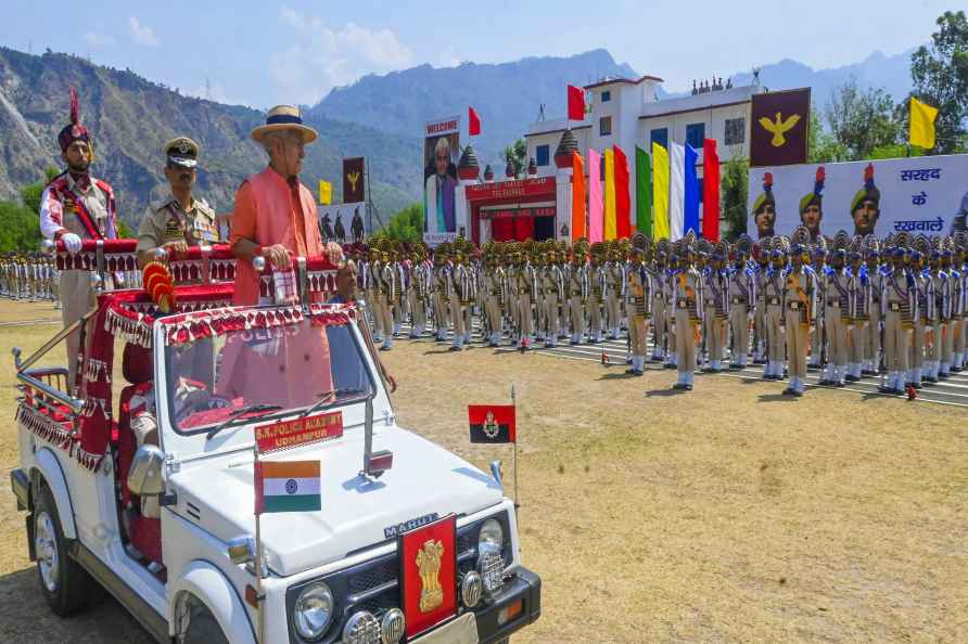 Manoj Sinha at a Passing out Parade in J-K