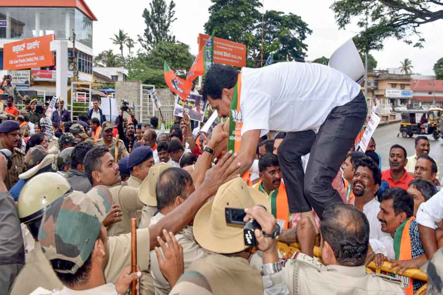BJP protest in Chikkamagaluru