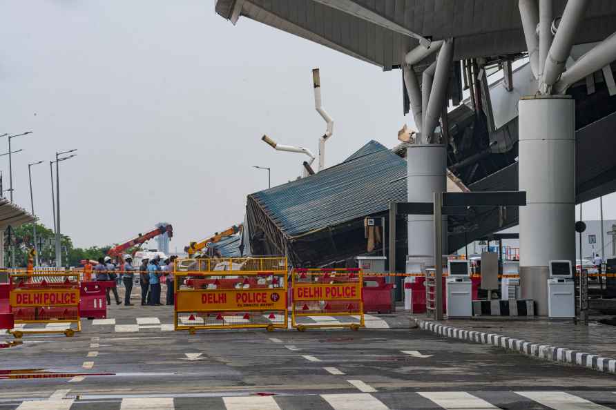 Canopy collapses at Delhi airport's Terminal-1