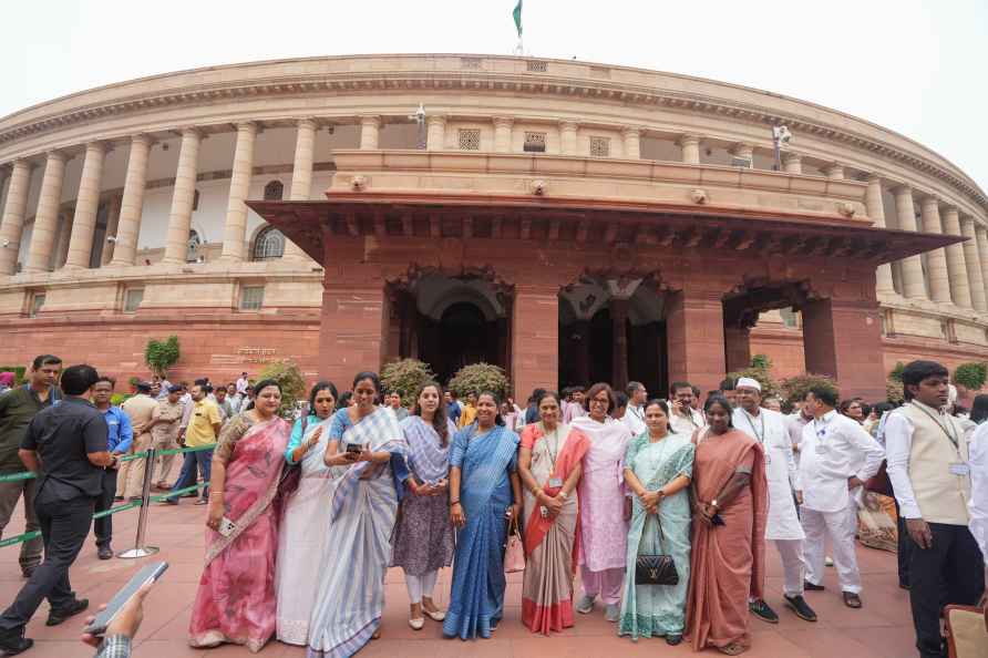 New Delhi: Congress MPs Jothimani and Varsha Gaikwad, DMK MPs Thamizhachi...