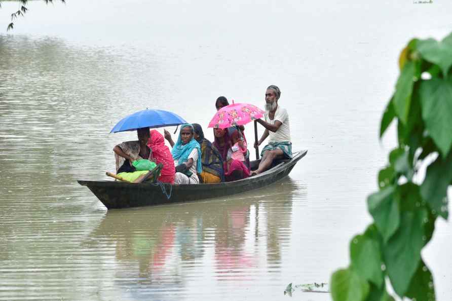 Morigaon: Villagers move to a safer place from a flood affected ...