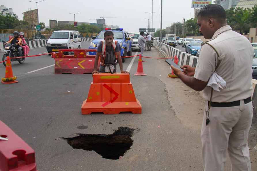 Portion of Gurugram-Sohna expressway caved in