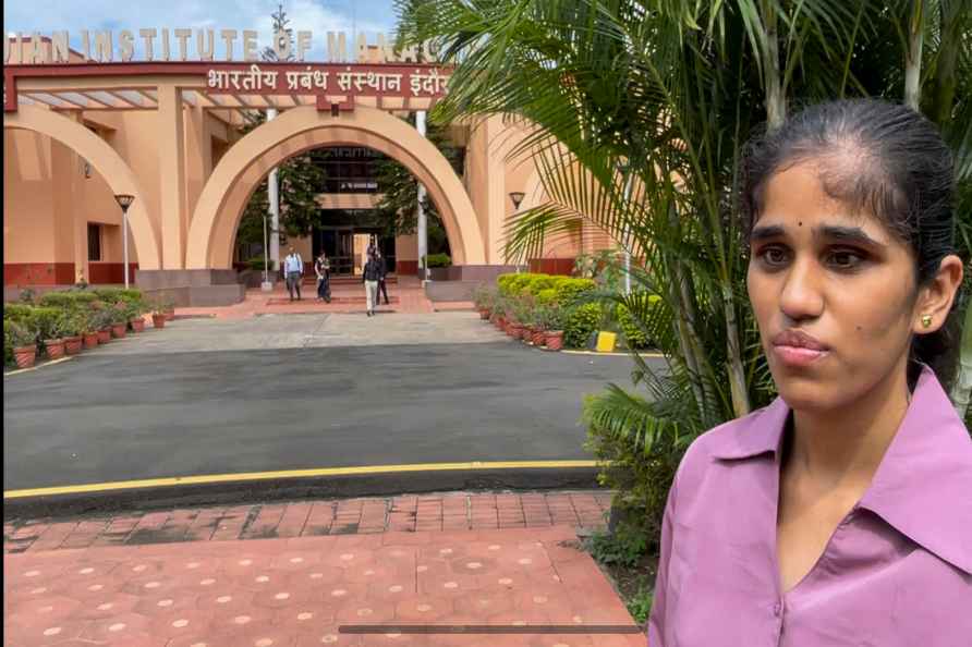 Visually impaired student Shivani enrolled in IIM Indore