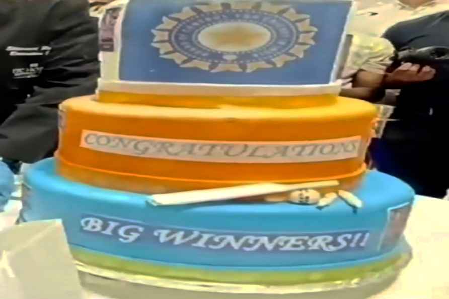 Special cake for World Cup-winning Ind team