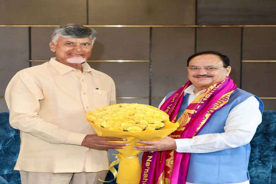 N Chandrababu Naidu meets JP Nadda