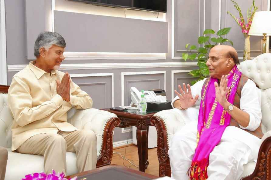 N Chandrababu Naidu meets Rajnath Singh