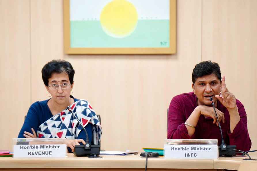 Atishi chairs a meeting