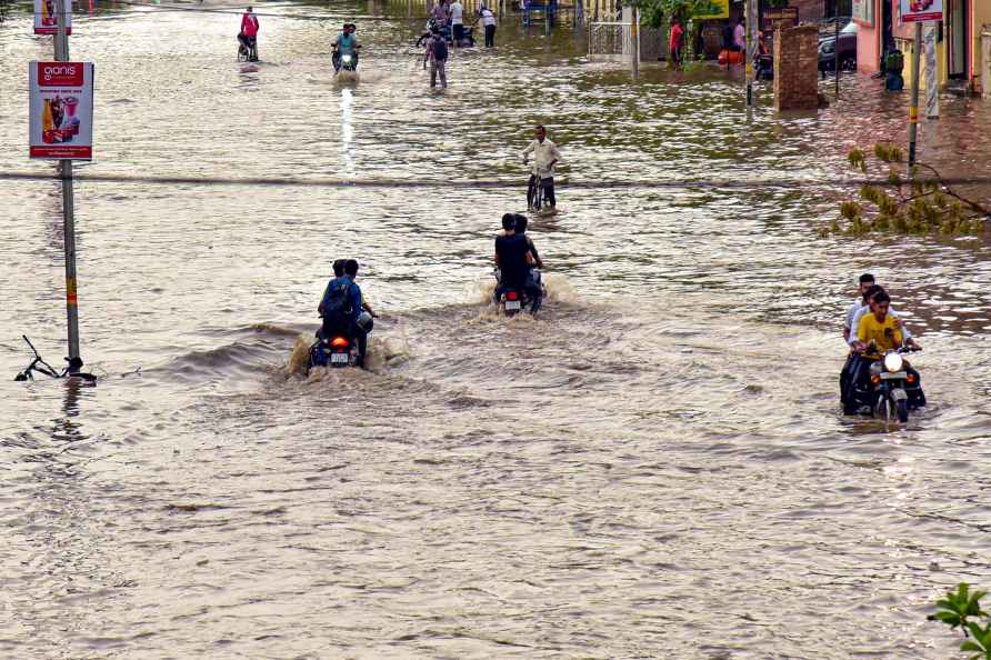 Weather: Waterlogging after rain in Bikaner