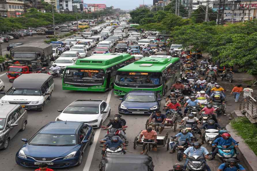 Weather: Traffic after rain in Guwahati